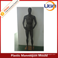 Plástico macho negro de cuerpo entero maniquí molde